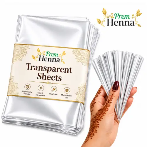 Prem Henna Silver Lining Pre-Cut Cellophane Sheets with 0.7 mm Green Pins