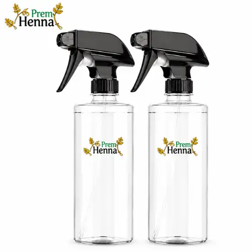 Prem Henna Transparent Fine Mist Spray Bottle for Sanitizer &amp; Liquid Storage (Pack of 3)